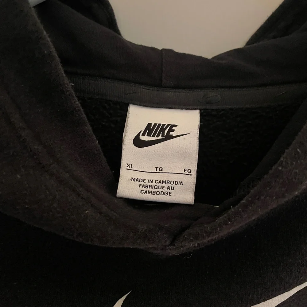 Nike Black Hoodie‎ with White Logo